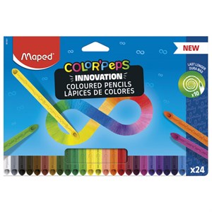 Карандаши цветные монолитные MAPED Infinity, набор 24 цвета, трехгранные, 861601 - фото 4531273