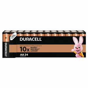 Батарейки КОМПЛЕКТ 24 шт., DURACELL Basic ОРИГИНАЛ, АА (LR6, 15А), алкалиновые, пальчиковые, Б0064986 - фото 4980699