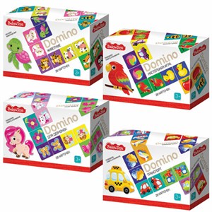 Настольная игра Домино детское с картинками, АССОРТИ, BABY TOYS - фото 4981641