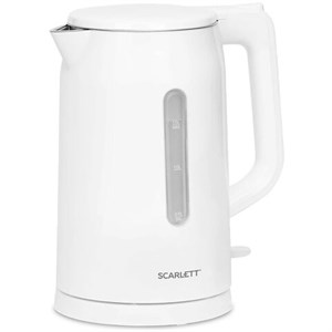 Чайник SCARLETT SC-EK21S31, 1,5 л, 2200 Вт, закрытый нагревательный элемент, двойные стенки, белый - фото 4983583