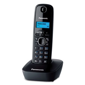 Радиотелефон PANASONIC KX-TG1611RUH, память 50 номеров, АОН, повтор, часы/будильник, серый - фото 5197950