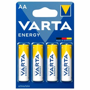 Батарейки алкалиновые "пальчиковые" КОМПЛЕКТ 4 шт., VARTA ENERGY, АА (LR6, 24А), блистер, 4106229414 - фото 5372938