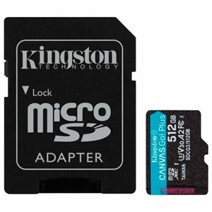 Карта памяти microSDXC 512GB KINGSTON Canvas Go!Plus,UHS-I U1, 170 Мб/с (class 10),ад, SDCG3/512Gb - фото 5488475