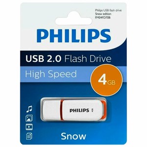 Флеш-диск 4GB PHILIPS SNOW, разъем USB 2.0, зеленый, FM04FD70B/97 - фото 5488479