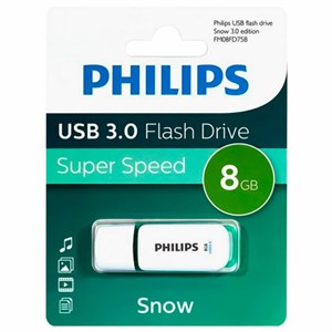 Флеш-диск 8GB PHILIPS SNOW, разъем USB 3.0, зеленый, FM08FD75B/97 - фото 5502237