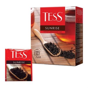 Чай TESS "Sunrise" черный цейлонский, 100 пакетиков в конвертах по 1,8 г - фото 5517420