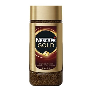 Кофе молотый в растворимом NESCAFE "Gold" 95 г, стеклянная банка, сублимированный - фото 5517428