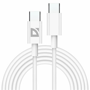 Кабель USB Type-C-Type-C, 30 Вт, белый, 2 м, DEFENDER F182, 87537 - фото 5757391