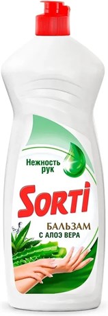 Средство для мытья посуды 900 мл SORTI "Бальзам Алоэ Вера" - фото 5832386
