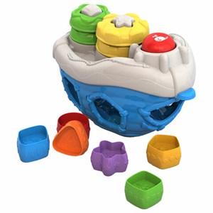 Игра-сортер дидактическая "Кораблик", пластиковая, 4 формочки, 6 вставок, НОРДПЛАСТ, 1300 - фото 6135353