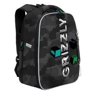 Ранец GRIZZLY анатомическая спинка, с бейджем, для мальчиков, "CUBES", 36х29х18 см, RAf-593-5/1 - фото 6154032