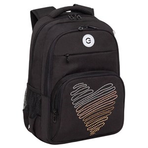 Рюкзак GRIZZLY школьный, анатомическая спинка, 2 отделения, для девочек, "DIAMOND HEART", 39х30х20 см, RG-568-3/1 - фото 6154082
