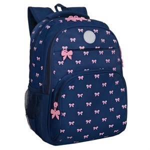 Рюкзак GRIZZLY школьный, анатомическая спинка, 2 отделения, для девочек, "PINK BOWS", 39х30х20 см, RG-568-2/3 - фото 6154083