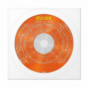 Диск DVD+R (плюс) MIREX, 4,7 ГБ, 16x, бумажный конверт, 1 штука, UL130013A1C - фото 6154451