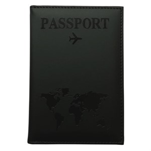 Обложка для паспорта "Passport map", экокожа soft-touch, черная, STAFF, 238760 - фото 6216159