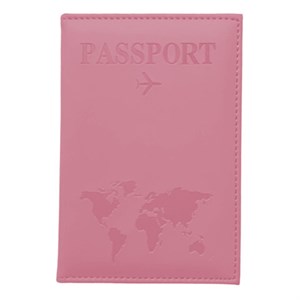 Обложка для паспорта "Passport map", экокожа soft-touch, розовая, STAFF, 238759 - фото 6216160