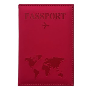 Обложка для паспорта "Passport map", экокожа soft-touch, малиновая, STAFF, 238761 - фото 6216161