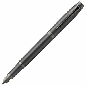 Ручка перьевая PARKER "IM Professionals Monochrome Titanium", темно-серый лак, сталь, синяя, 2172959 - фото 6235548