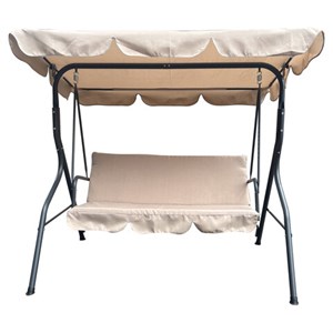 Качели садовые DASWERK (ДАСВЕРК) "COMFORT SC-003", 3 места, Ш170хГ110хВ153 см, мягкое сиденье, кофейный, 680052 - фото 6242575