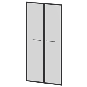 Фасады рамочные стеклянные Кортез KZF-48RS(Ч) Тонированный - фото 6246208