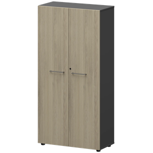 Шкаф высокий закрытый Кортез СМШ48F Кронберг/Графит - фото 6249050