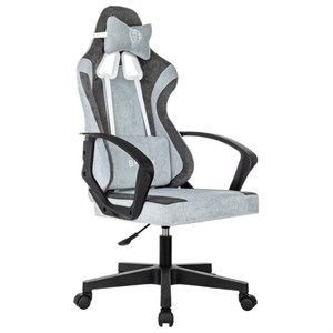 Кресло компьютерное BRABIX ''Forcer GM-127'', 2 подушки, ткань, серое/светло-голубое, 533214 - фото 6299769