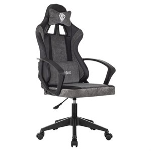 Кресло компьютерное BRABIX ''Forcer GM-127'', 2 подушки, экокожа/велюр, черное/серое, 533216 - фото 6299771
