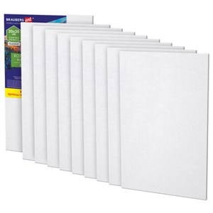 Холсты на картоне НАБОР 10 штук (20*30 см), хлопок, грунт, 280 г/м2, BRAUBERG ART CLASSIC, 192659, 192658 - фото 6414628