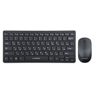 Набор беспроводной GEMBIRD KBS-9100, клавиатура 78 клавиш, мышь 4 кнопки, 1600 DPI, 2.4 ГГц, черный - фото 6451858