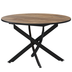 Стол нераздвижной Геометрия Обеденные столы в пластике Геометрия 900 (Н-3823) Дуб Самдал/Черный муар - фото 6487510