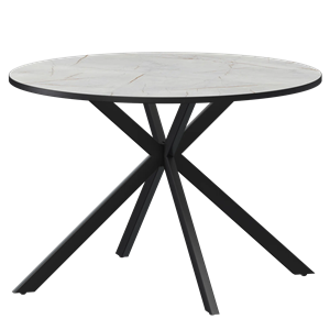 Стол нераздвижной Грань 2 Обеденные столы в пластике Грань 2 1000 (Н-3879) Серый Каспий/Черный муар - фото 6487602