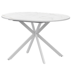 Стол раздвижной Грань Обеденные столы в пластике Грань 900+300 (Н-3784) Азул/Белый муар - фото 6487621