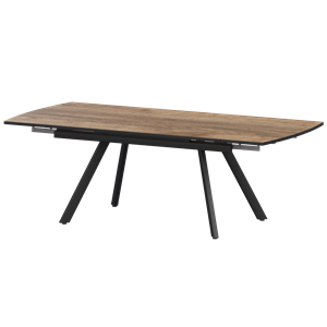 Стол раздвижной Фаворит Обеденные столы в пластике Фаворит 1400+300 (Н-3791) Дуб Самдал/Черный муар - фото 6487628