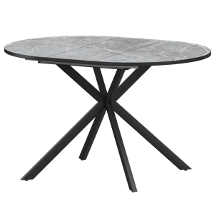 Стол раздвижной Грань Обеденные столы в пластике Грань 900+300 (Н-3784) Фаерстоун/Черный муар - фото 6487634