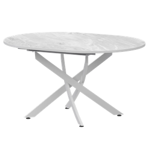 Стол раздвижной Геометрия 2 Обеденные столы в пластике Геометрия 2 1000+300 (Н-3783) Лавант/Белый муар - фото 6487653