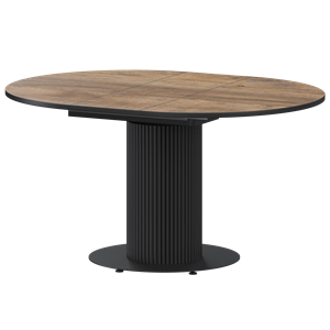 Стол раздвижной Амур Обеденные столы в пластике Амур 1000+300 (Н-3783) Дуб Самдал/Черный муар - фото 6487843