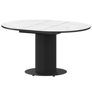 Стол раздвижной Амур Обеденные столы в пластике Амур 1000+300 (Н-3783) Азул/Черный муар - фото 6487851