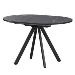 Стол раздвижной Байкал Мини Обеденные столы в пластике Байкал 900+300 (Н-3784) Даркстоун/Черный муар - фото 6487856