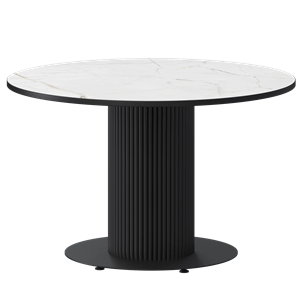 Стол нераздвижной Амур Обеденные столы в пластике Амур 1000 (Н-3822) Азул/Черный муар - фото 6487864