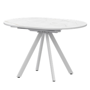 Стол раздвижной Байкал Мини Обеденные столы в пластике Байкал 900+300 (Н-3784) Азул/Белый муар - фото 6487895