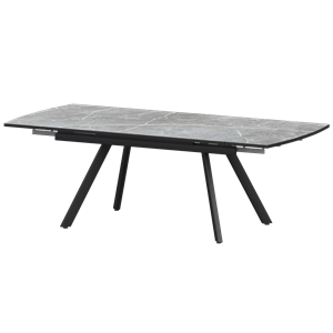 Стол раздвижной Фаворит Обеденные столы в пластике Фаворит 1400+300 (Н-3791) Фаерстоун/Черный муар - фото 6487898