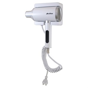 Фен для волос настенный KSITEX F-2000W JET, 2000 Вт, пластик 2 скорости, 2 температурных режима, белый - фото 6512022