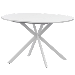 Стол раздвижной Грань Обеденные столы в пластике Грань 900+300 (Н-3784) Супер Белый/Белый муар - фото 6533571