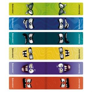 Закладки для книг МАГНИТНЫЕ, BRAUBERG "CUTE MONSTERS", набор 6 штук, 60x20 мм, 116995 - фото 6533587
