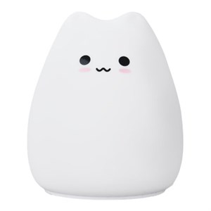 Ночник силиконовый LED "Котик" 90x89x102 мм, белый свет/RGB, таймер, USB, аккумулятор 400 мАч, DASWERK, 238935 - фото 6533617