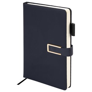 Ежедневник недатированный А5 143х210мм BRAUBERG Deluxe, под кожу, магнит 160л, черный, 117414, 117141 - фото 6585670