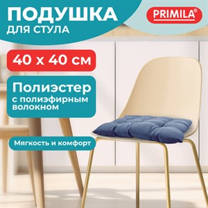 Подушка на стул "РОГОЖКА", 40x40см, полиэстер, синяя, PRIMILA LUX, 700503 - фото 6603623