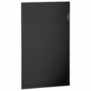 Папка-уголок прозрачная А4 BRAUBERG UNIVERSAL, черная, 0,10 мм, 273046 - фото 6603632