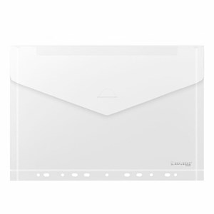 Папка-конверт с перфорацией А4 BRAUBERG UNIVERSAL, КОМПЛЕКТ 10 шт., прозрачная, 0,15 мм, 273078 - фото 6603660