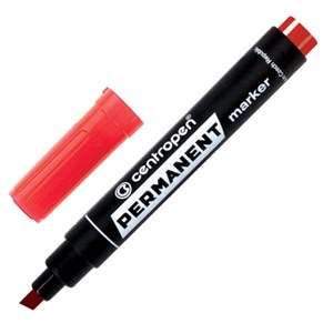 Маркер перманентный CENTROPEN 8576, КРАСНЫЙ, скошенный наконечник, 1-4,6 мм, 585760104 - фото 6644797